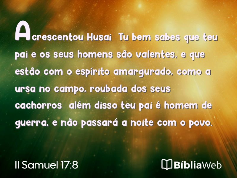 II Samuel 17:8 em imagem para compartilhar