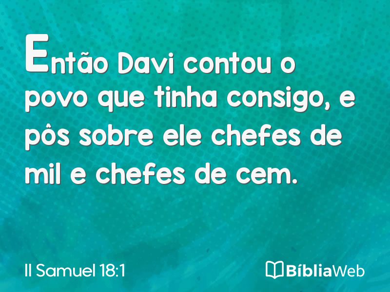 II Samuel 18:1 em imagem para compartilhar
