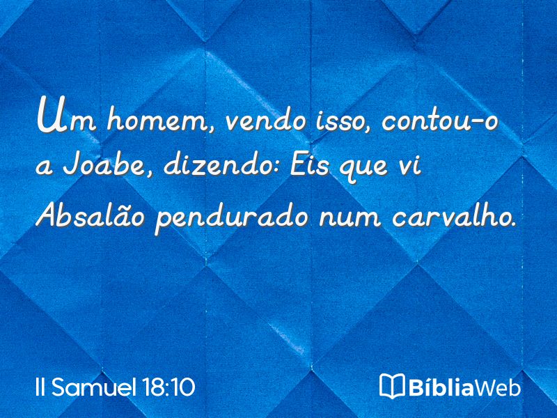 II Samuel 18:10 em imagem para compartilhar