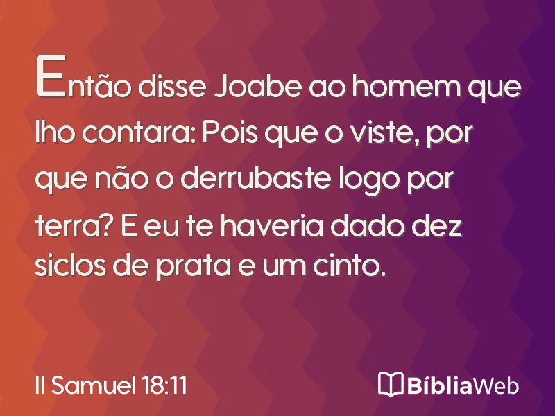 II Samuel 18:11 em imagem para compartilhar