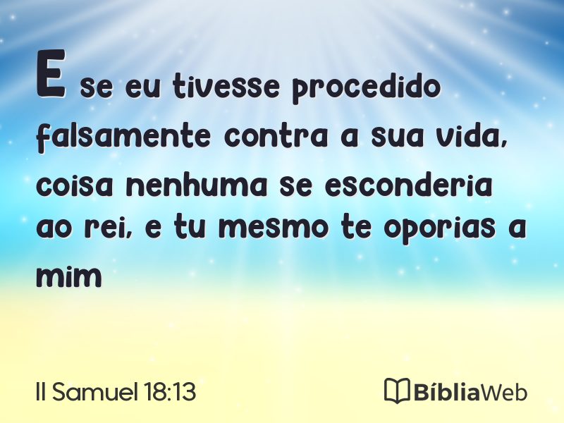 II Samuel 18:13 em imagem para compartilhar