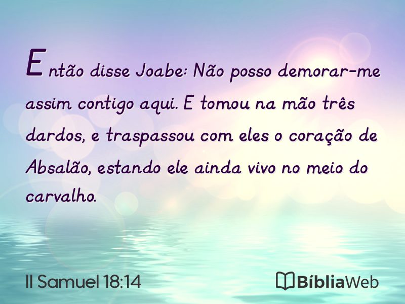 II Samuel 18:14 em imagem para compartilhar