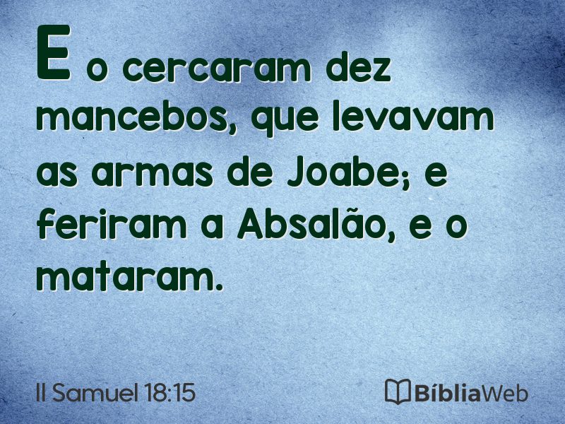 II Samuel 18:15 em imagem para compartilhar