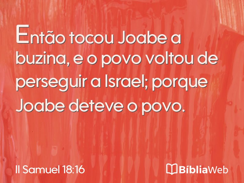 II Samuel 18:16 em imagem para compartilhar