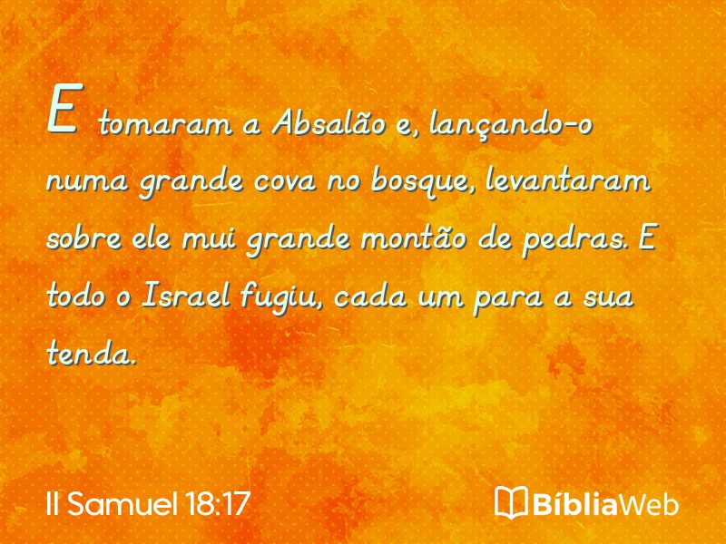 II Samuel 18:17 em imagem para compartilhar