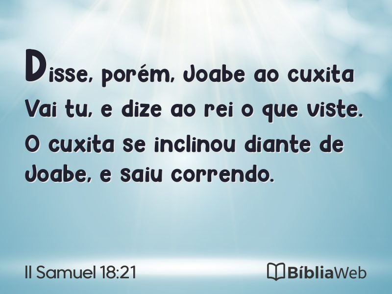 II Samuel 18:21 em imagem para compartilhar