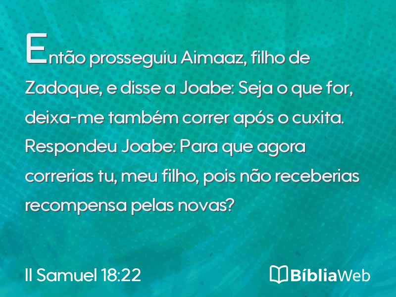 II Samuel 18:22 em imagem para compartilhar