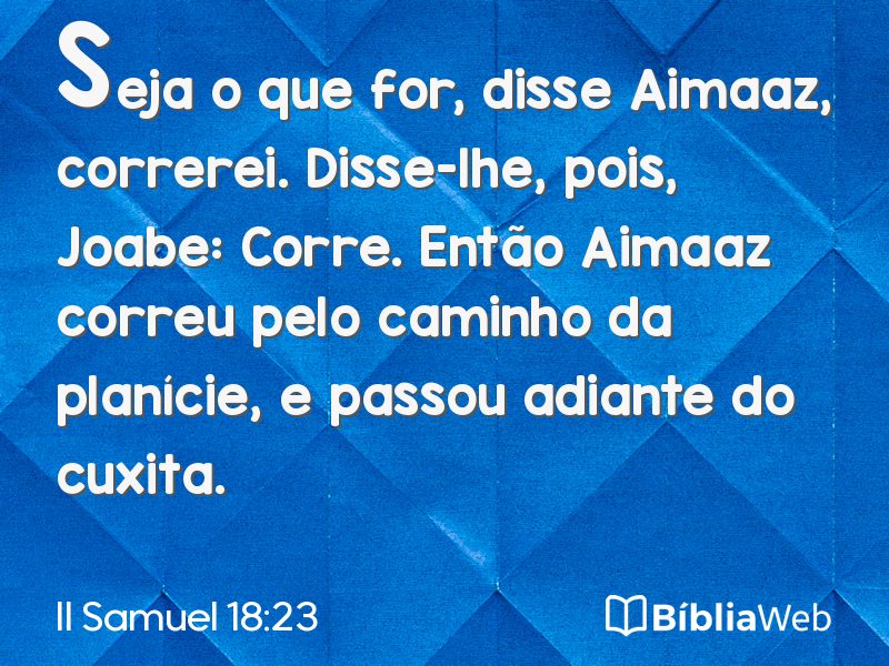 II Samuel 18:23 em imagem para compartilhar