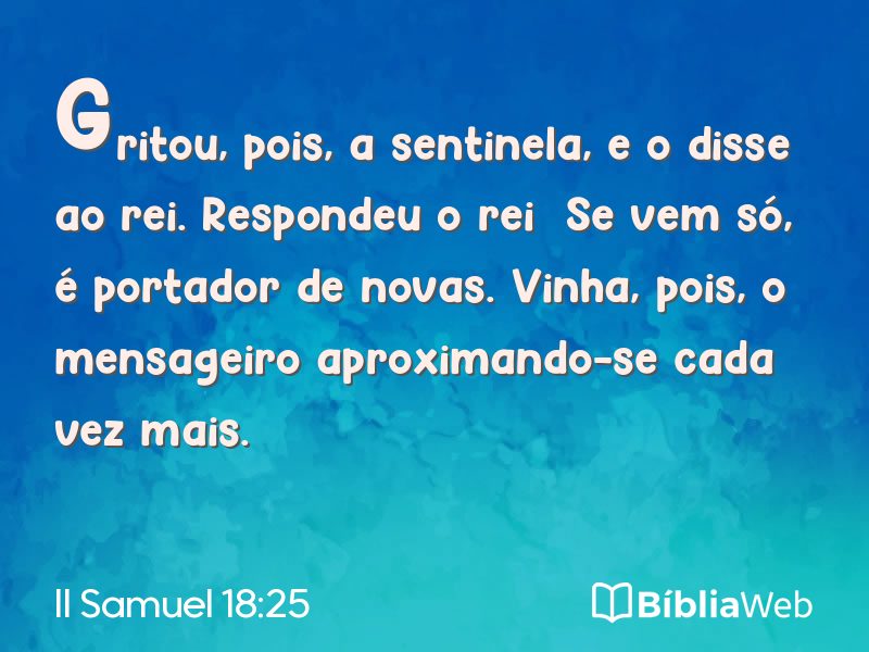 II Samuel 18:25 em imagem para compartilhar