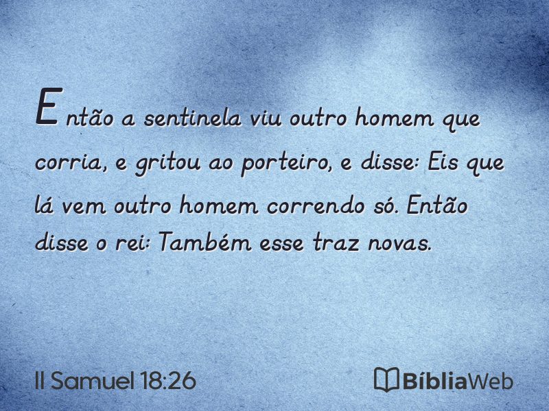 II Samuel 18:26 em imagem para compartilhar