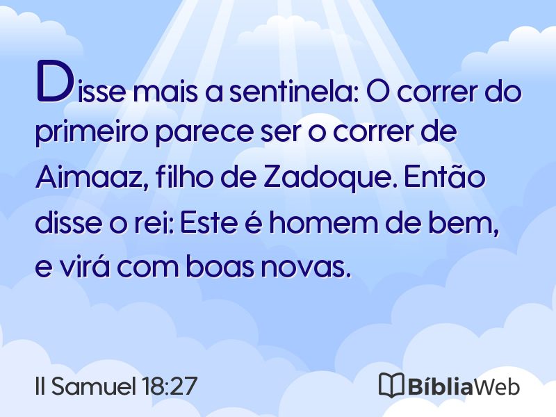 II Samuel 18:27 em imagem para compartilhar