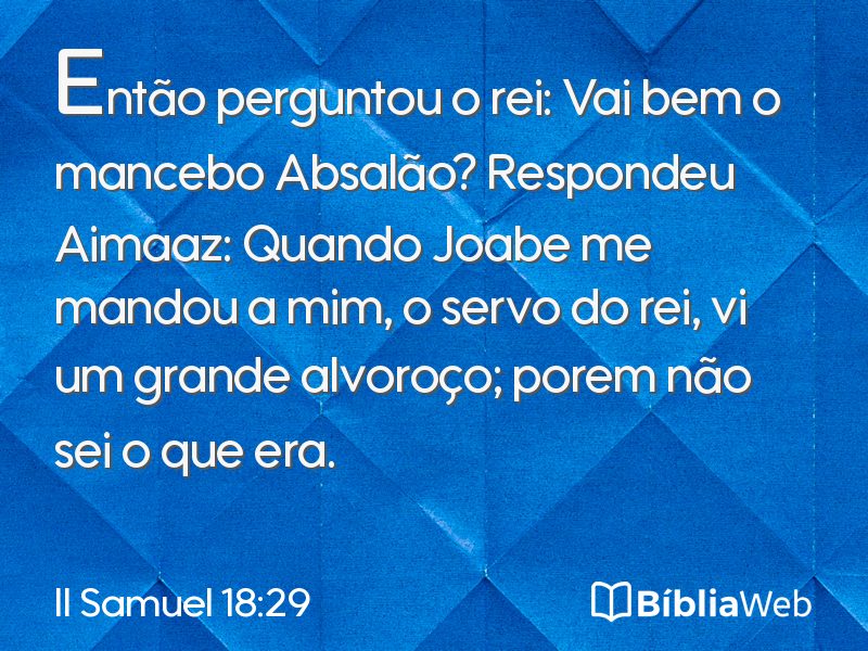 II Samuel 18:29 em imagem para compartilhar