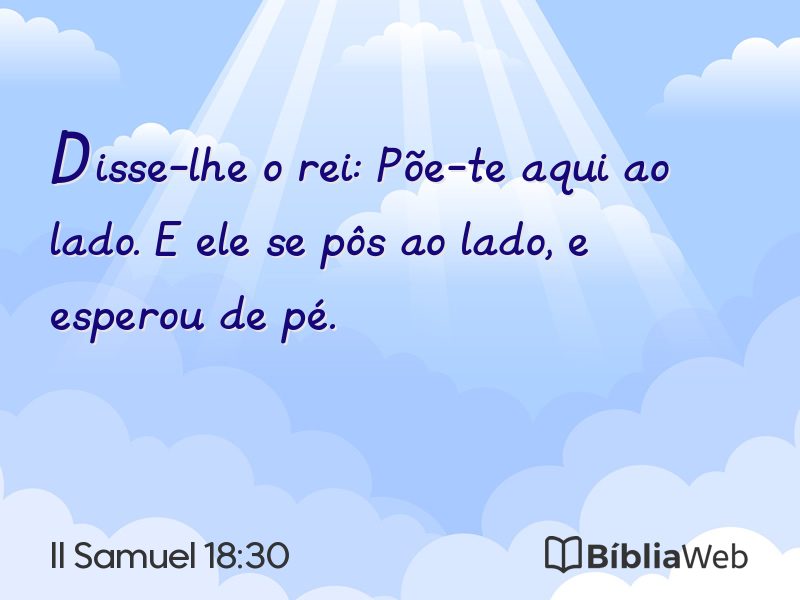 II Samuel 18:30 em imagem para compartilhar