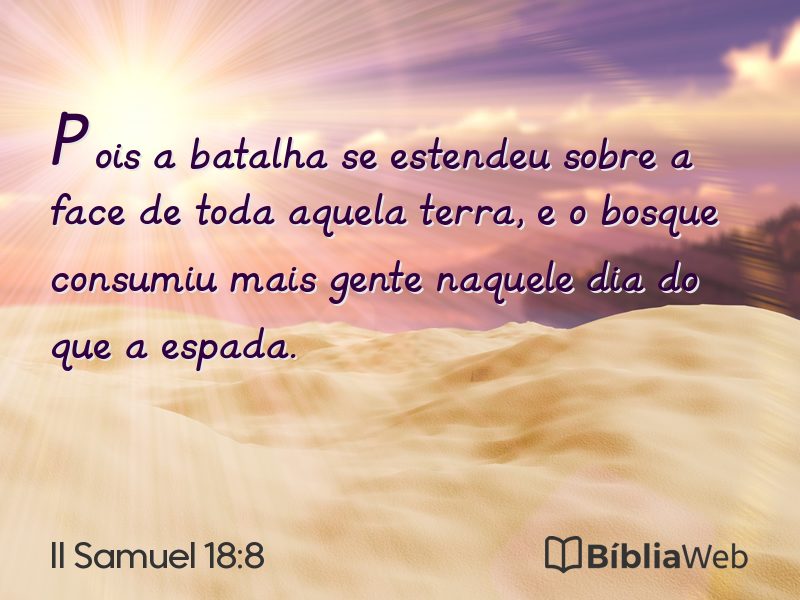 II Samuel 18:8 em imagem para compartilhar