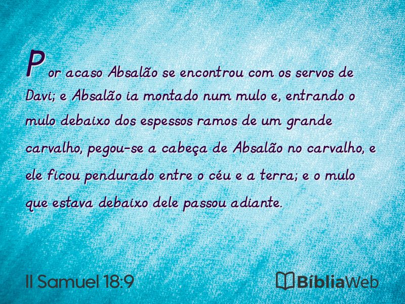 II Samuel 18:9 em imagem para compartilhar