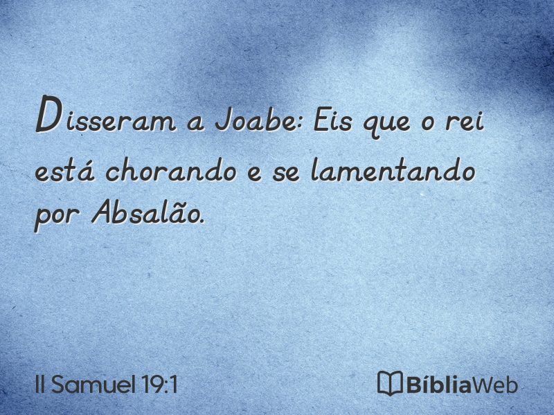 II Samuel 19:1 em imagem para compartilhar
