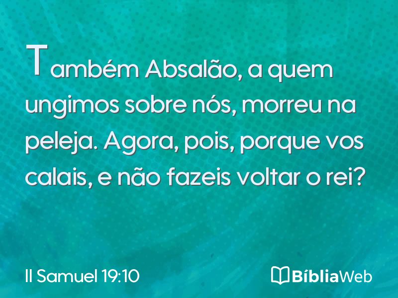 II Samuel 19:10 em imagem para compartilhar