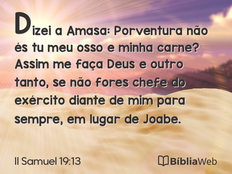 II Samuel 19:13 em imagem para compartilhar
