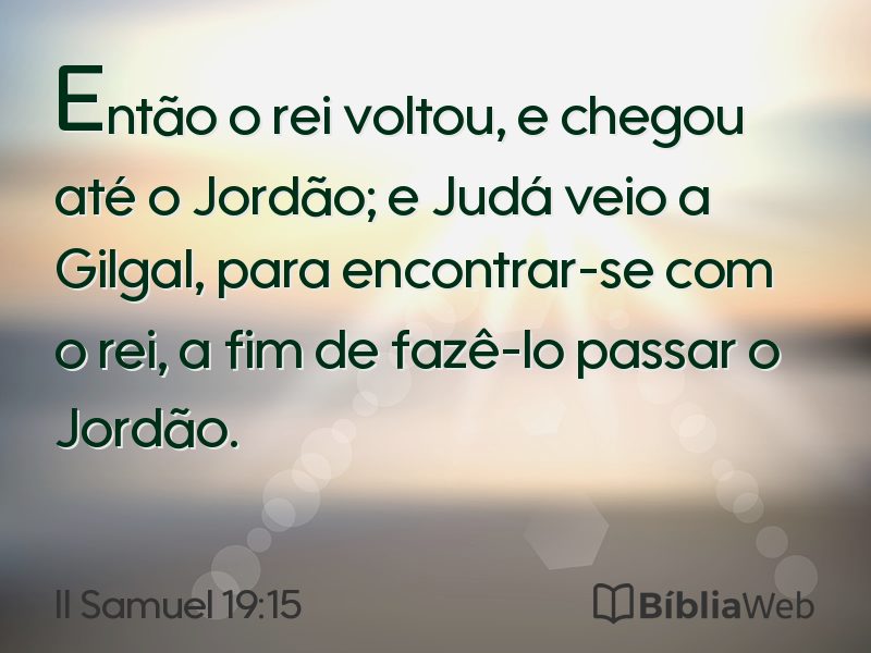 II Samuel 19:15 em imagem para compartilhar