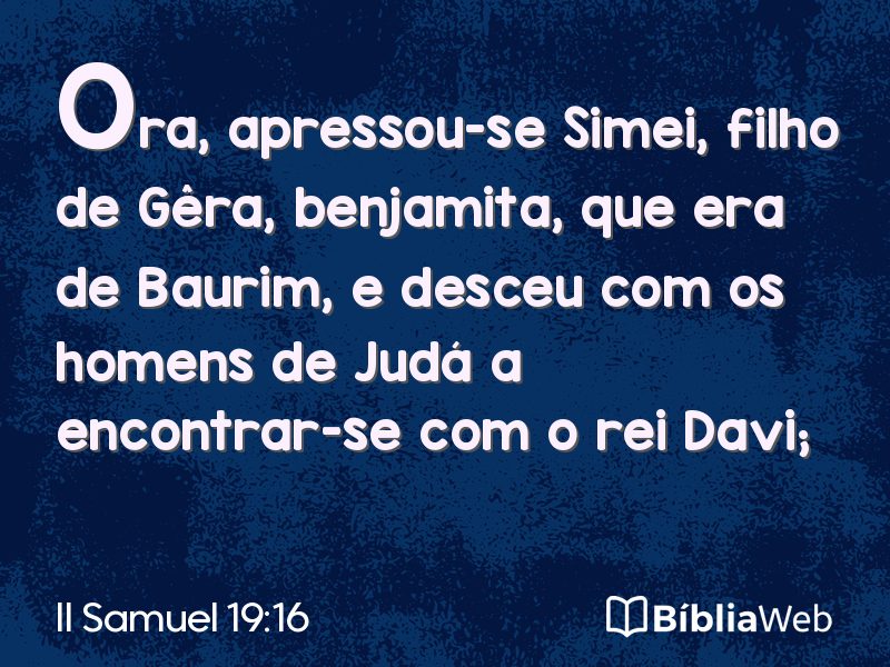 II Samuel 19:16 em imagem para compartilhar