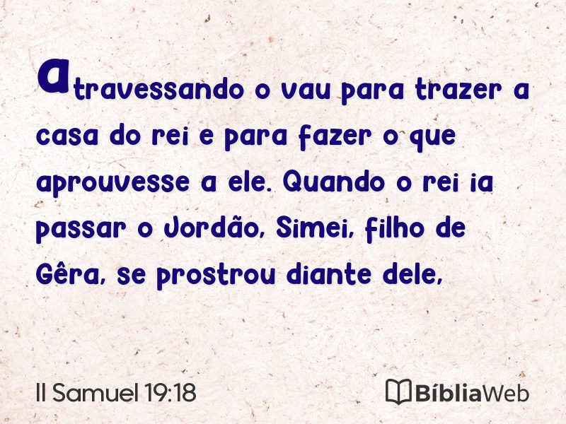 II Samuel 19:18 em imagem para compartilhar