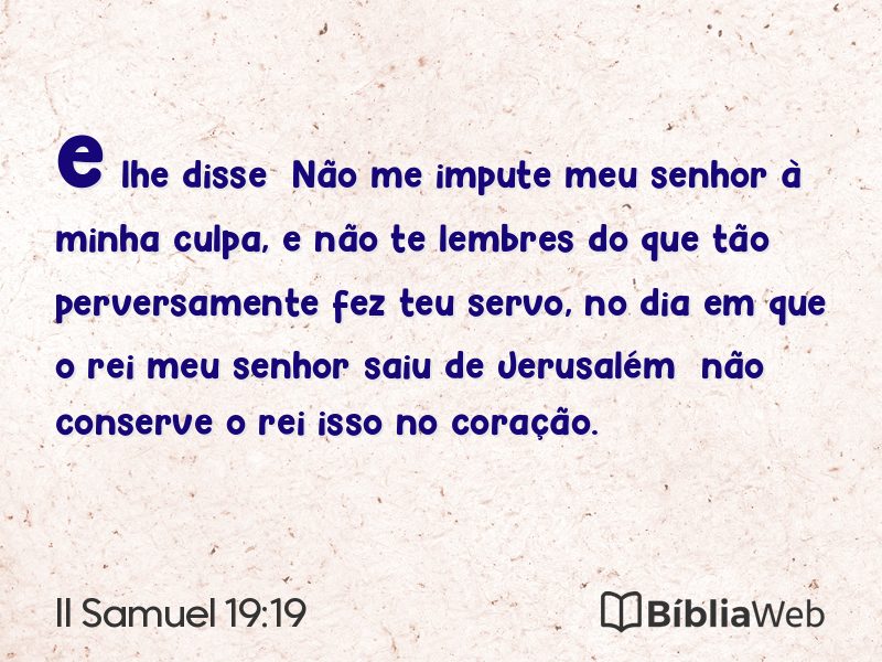 II Samuel 19:19 em imagem para compartilhar