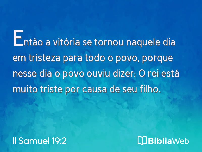 II Samuel 19:2 em imagem para compartilhar