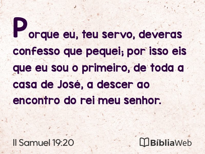 II Samuel 19:20 em imagem para compartilhar