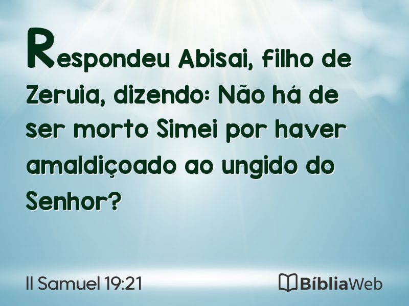 II Samuel 19:21 em imagem para compartilhar