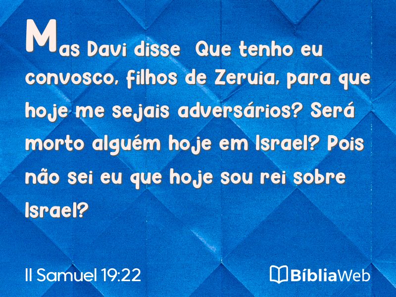 II Samuel 19:22 em imagem para compartilhar