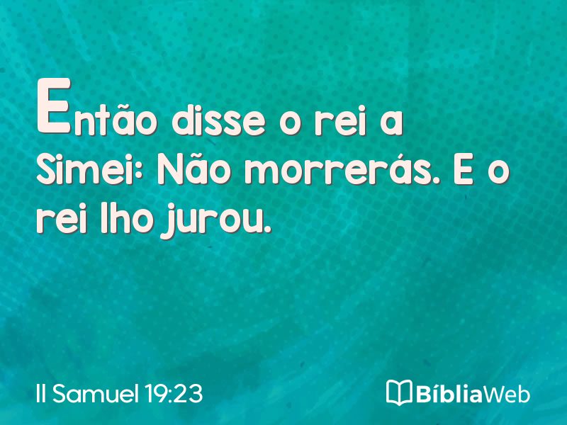 II Samuel 19:23 em imagem para compartilhar