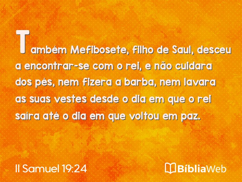 II Samuel 19:24 em imagem para compartilhar