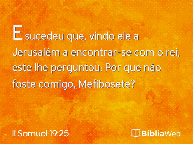 II Samuel 19:25 em imagem para compartilhar