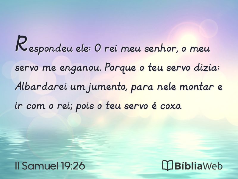 II Samuel 19:26 em imagem para compartilhar