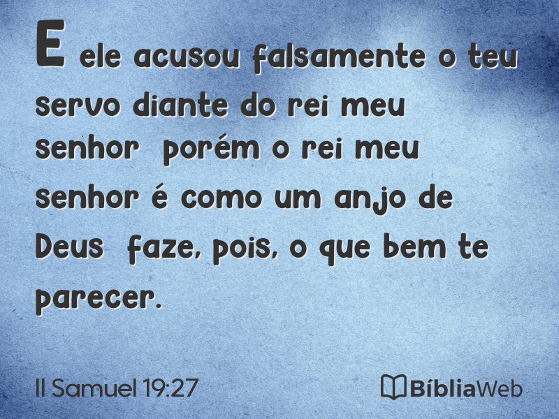 II Samuel 19:27 em imagem para compartilhar