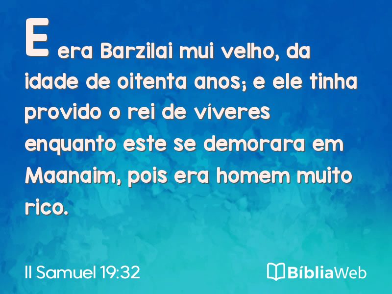 II Samuel 19:32 em imagem para compartilhar