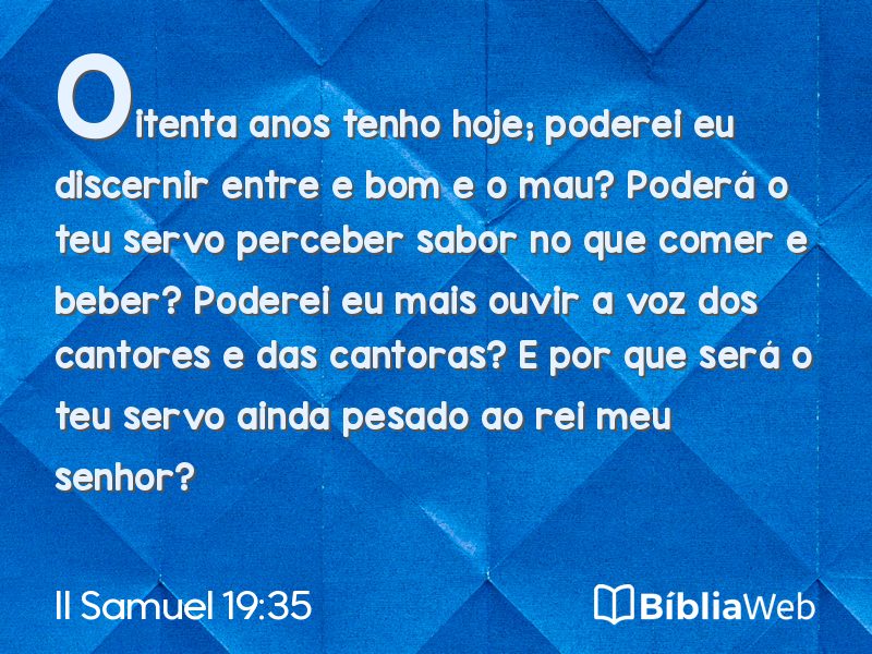 II Samuel 19:35 em imagem para compartilhar