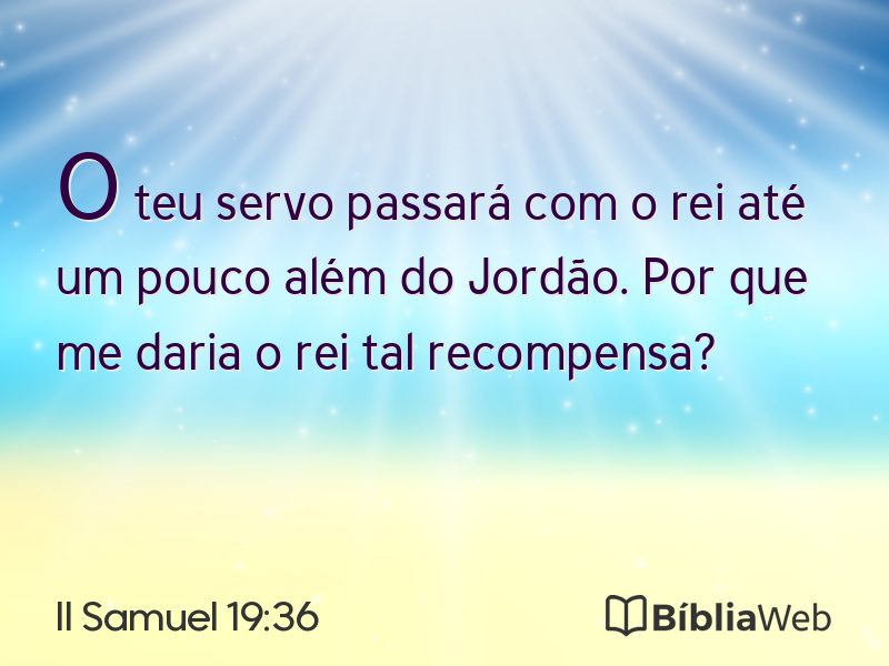 II Samuel 19:36 em imagem para compartilhar