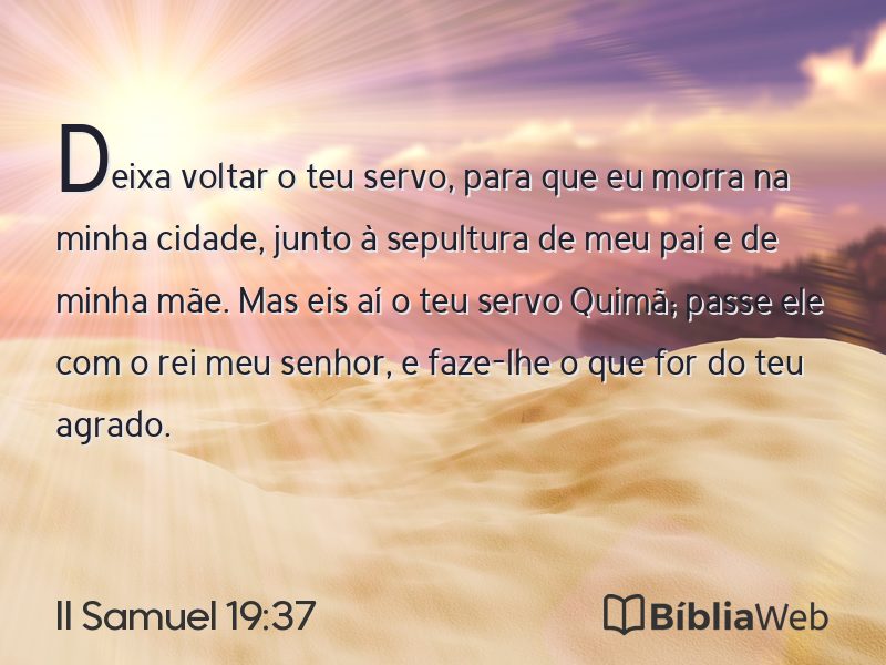 II Samuel 19:37 em imagem para compartilhar