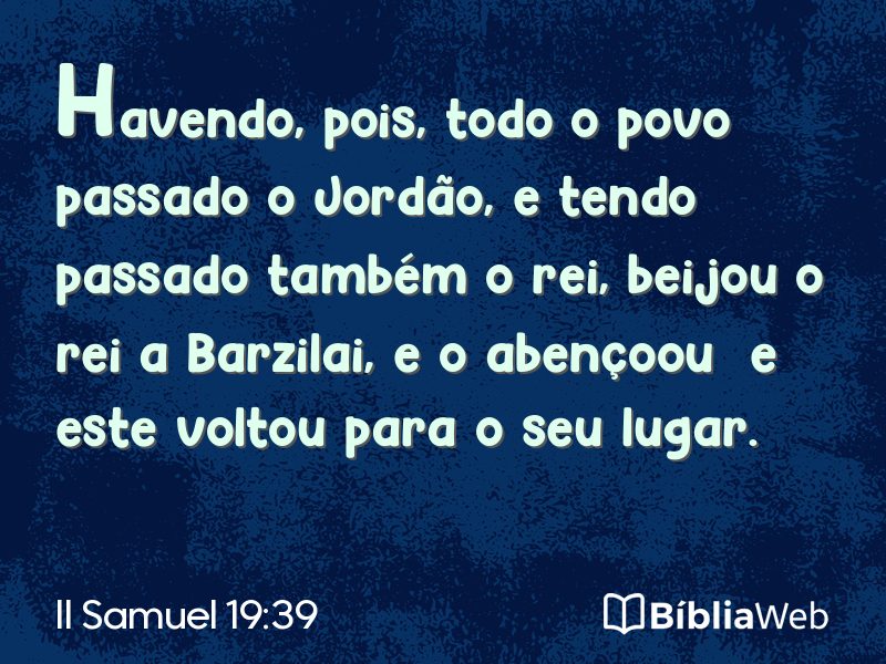 II Samuel 19:39 em imagem para compartilhar