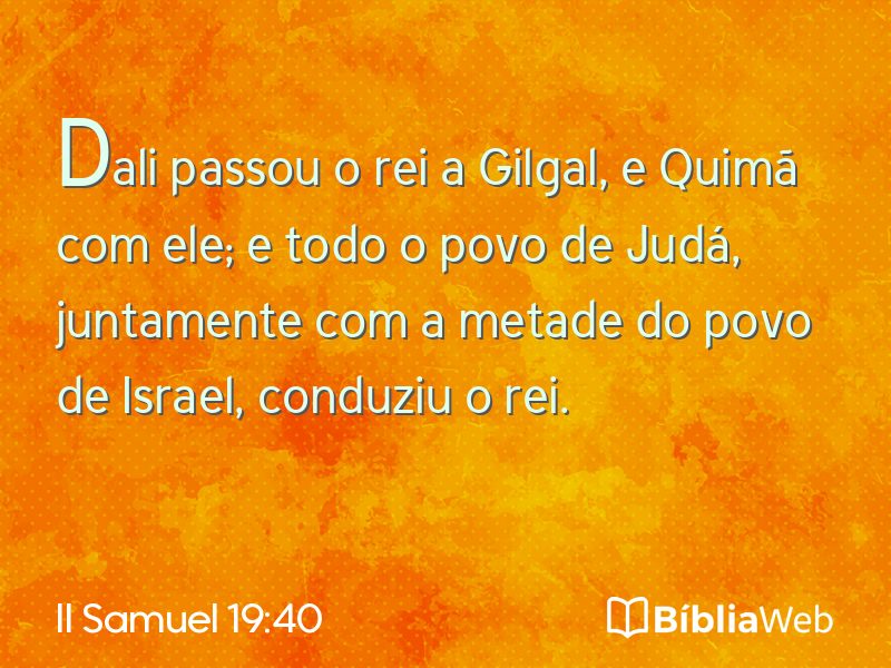 II Samuel 19:40 em imagem para compartilhar