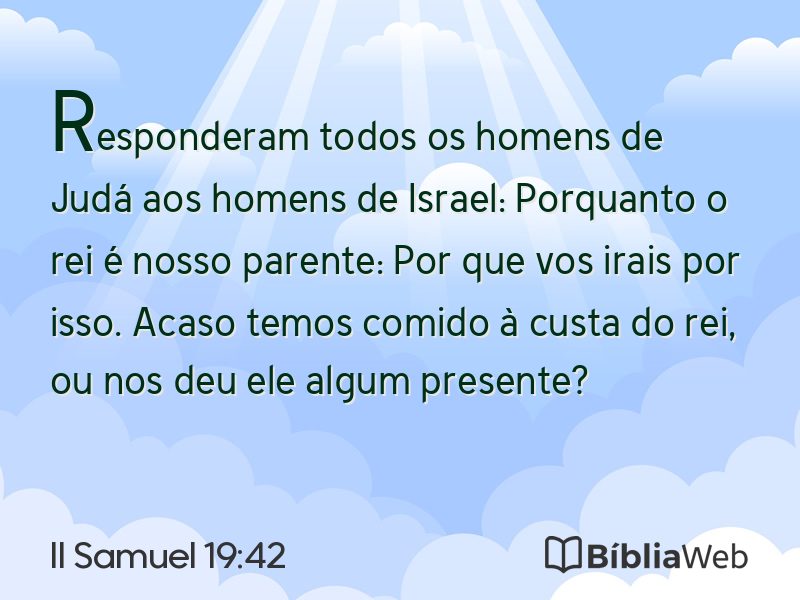 II Samuel 19:42 em imagem para compartilhar