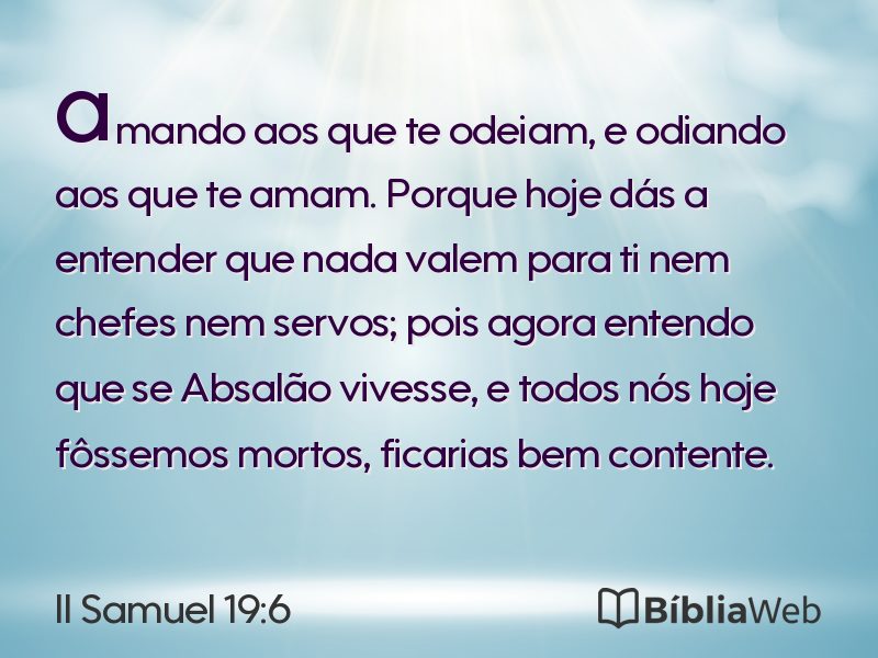 II Samuel 19:6 em imagem para compartilhar