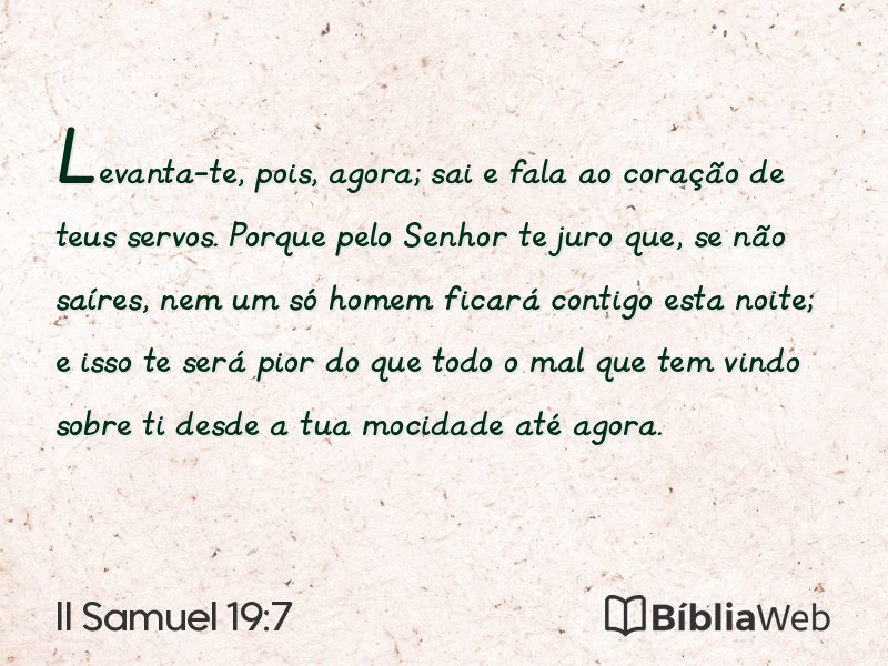 II Samuel 19:7 em imagem para compartilhar