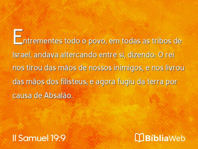 II Samuel 19:9 em imagem para compartilhar