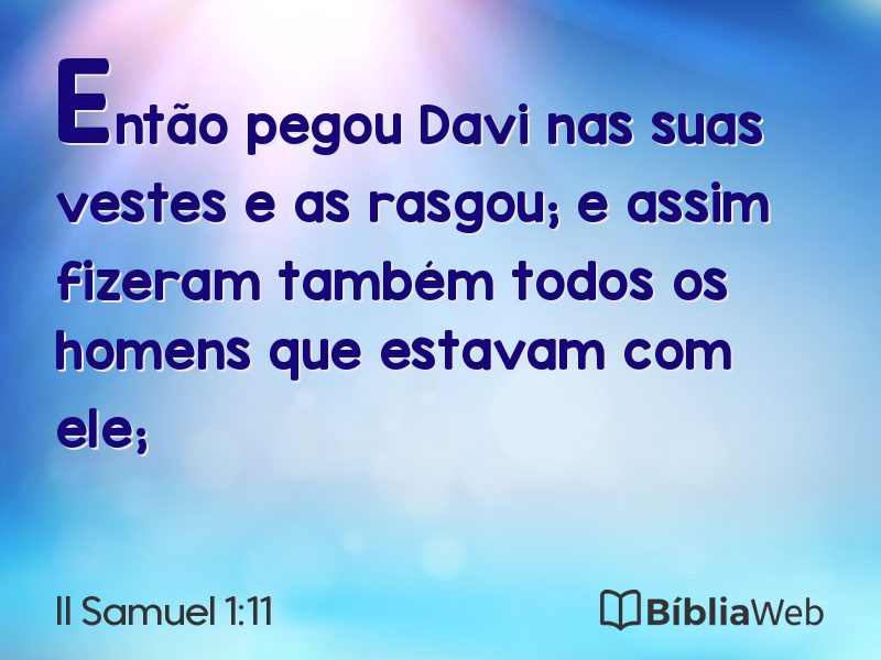 II Samuel 1:11 em imagem para compartilhar