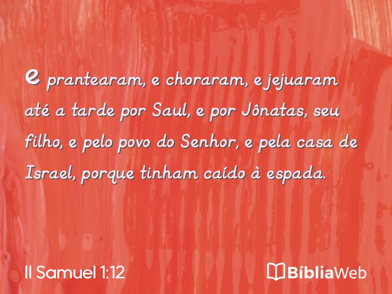 II Samuel 1:12 em imagem para compartilhar