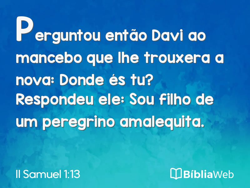 II Samuel 1:13 em imagem para compartilhar
