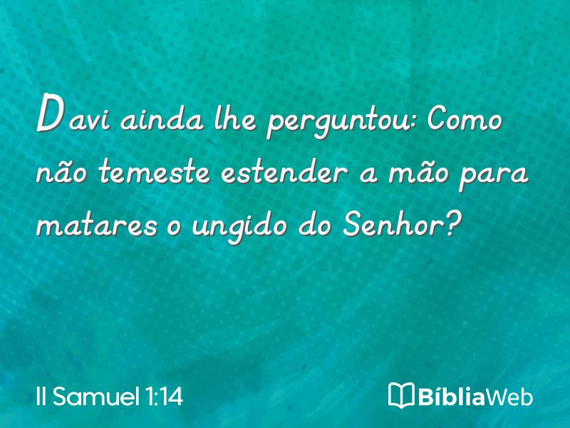 II Samuel 1:14 em imagem para compartilhar