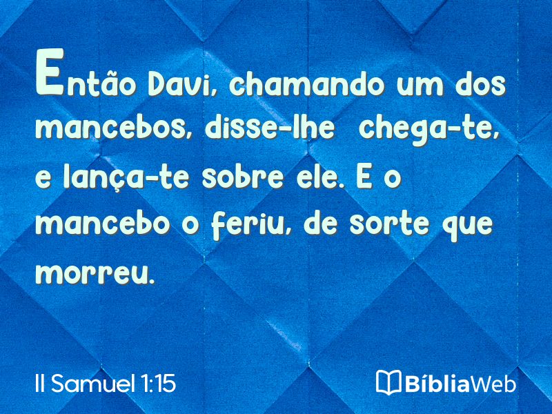 II Samuel 1:15 em imagem para compartilhar